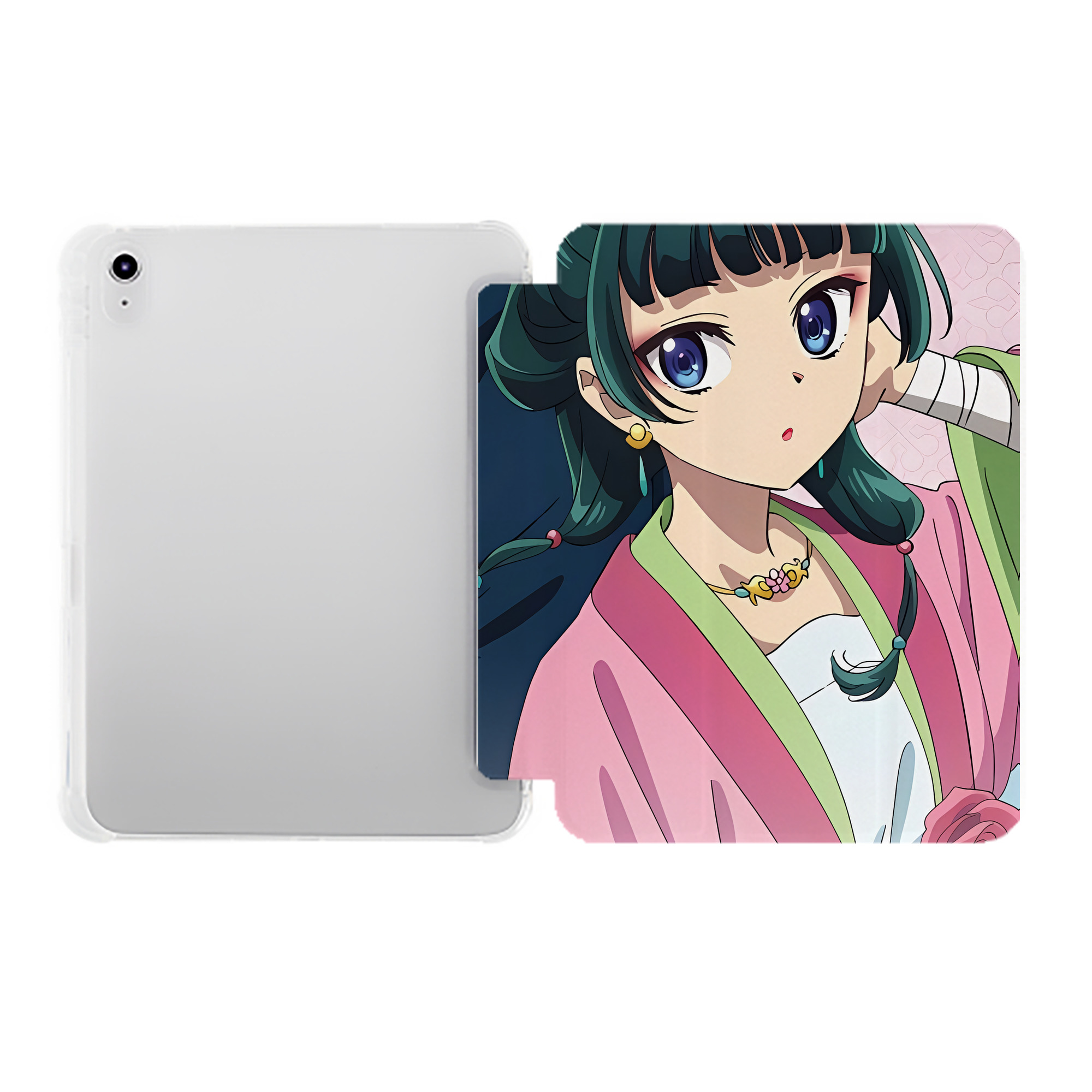 （画像用） 薬屋のひとりごと The Apothecary Diaries IPad ケース ペン収納付き 三つ折りスタンド PUレザー×シリコン 対応機種9.5/10.5/10.9インチ